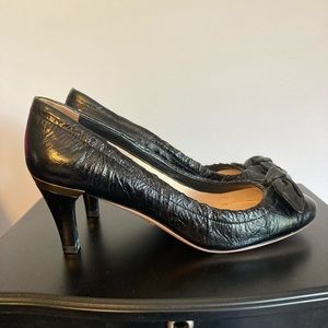 Authentic Prada Leather Bow Heels
